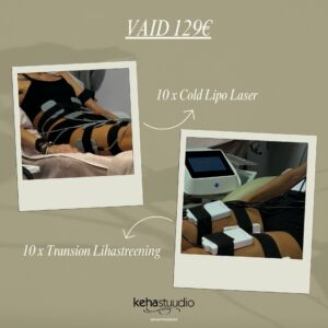 10 x Cold Lipo Laser + 10 x Transion Lihastreening