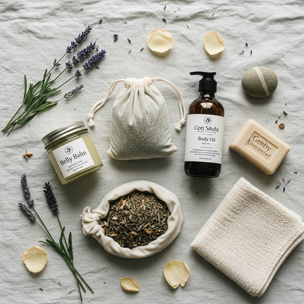 Illustration of Kehahooldus pärast sünnitust: loomulikud viisid keha taastamiseks kodus