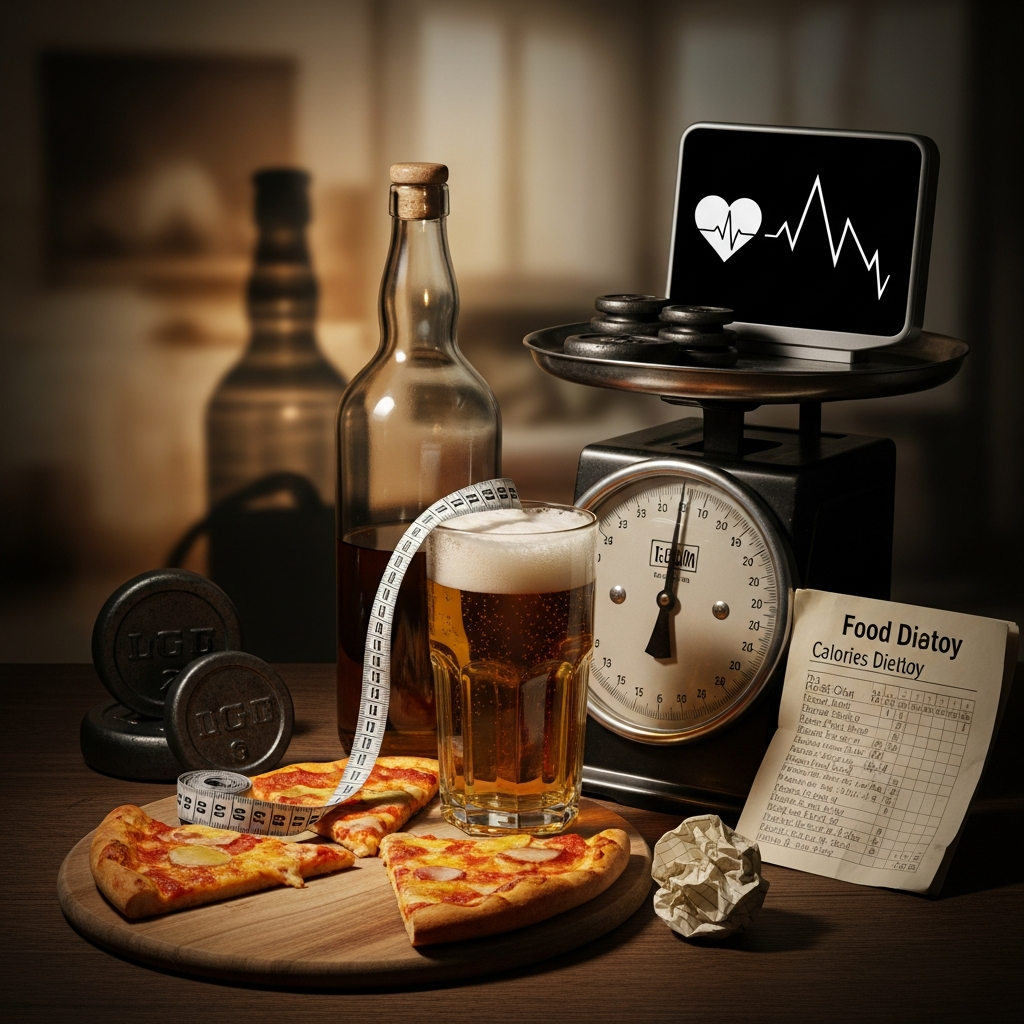 Illustration of Kuidas alkohol pidurdab kaalulangust, rasvapõletust ja aeglustab ainevahetust