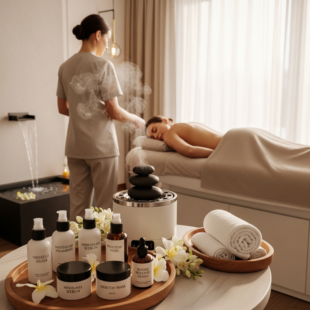 Illustration of Nahka toetavad vitamiinid ja mineraalid terve ja särava naha heaks